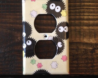 Soot Sprites Light Switch And Other Style Covers | Spirited Away - Star Candies - Studio Ghibli - Anime Decor - Disney Decor - Nursery - Art