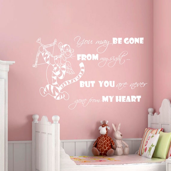 Winnie the Pooh Wall Decal You May Be Gone From by DecalsfromDavid