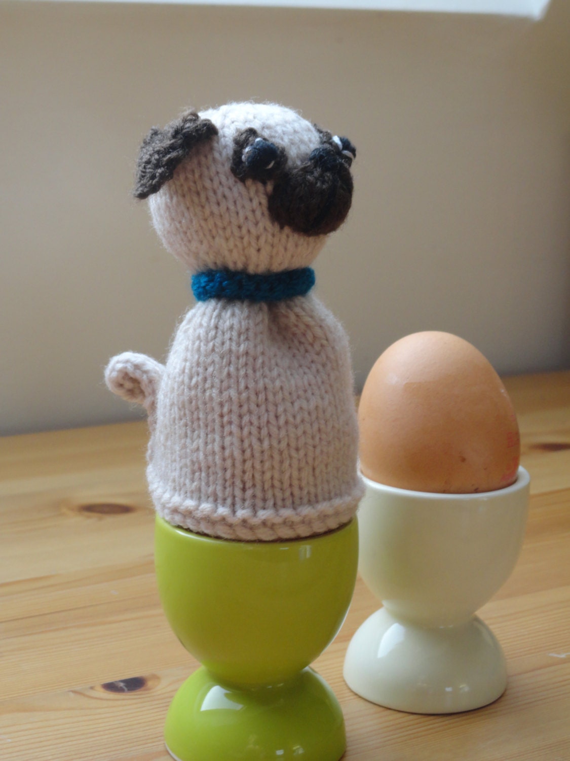Pug Dog Egg Cosy Egg cosy Pug shaped egg cosy Knitted