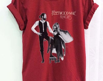 Fleetwood Mac Shirt Clothing Crimson Red Women Tshirt Tee Short Sleeve T-Shirt SMLXLXXL