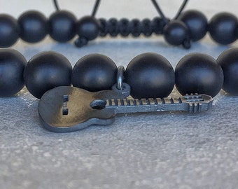 925 Sterling Silver Guitar Bracelet, Unisex Bracelet, Guitar Bracelet, Classical Guitar Bracelet, Bracelet For Men, Music, Spanish Guitar