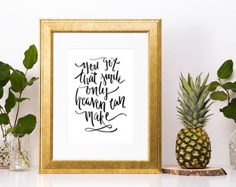Justin Bieber "You Got the Smile Only Heaven Can Make" Print
