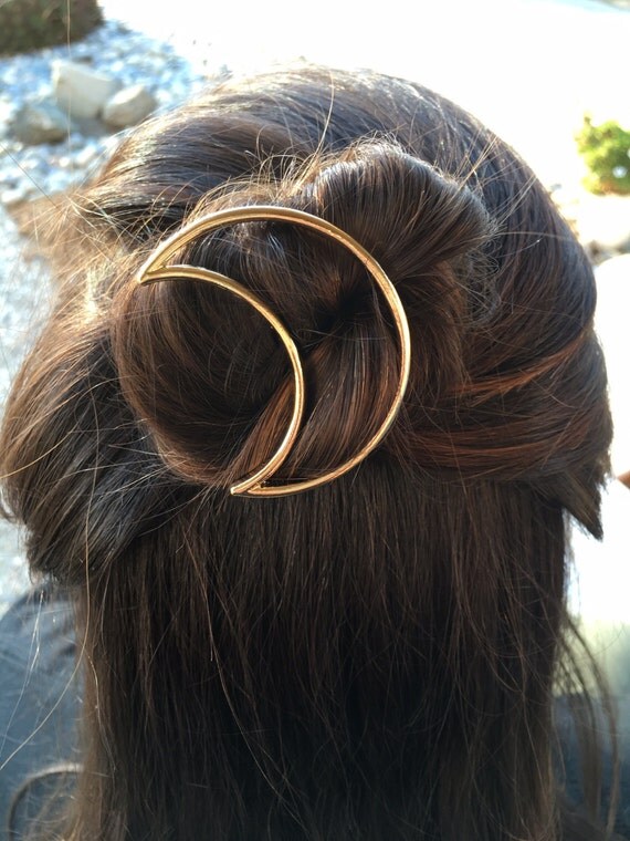 Boho Crescent Moon or Triangle Hair Clip Hair accessorie