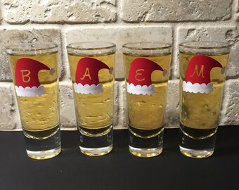 Christmas shot glass | Etsy