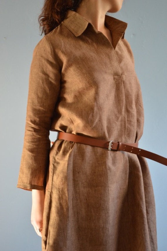 women's linen shirt dress