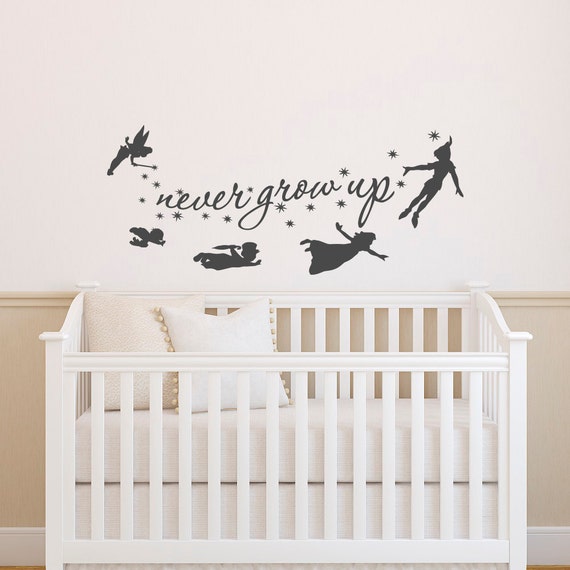 Peter Pan Wall Decal Quote Never Grow Up Quotes Wall Decals