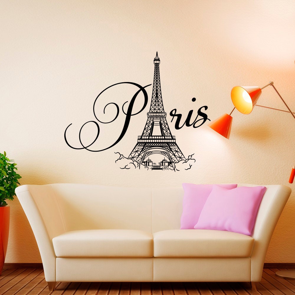 Paris Wall Decal Vinyl Lettering Paris Bedroom Decor Paris