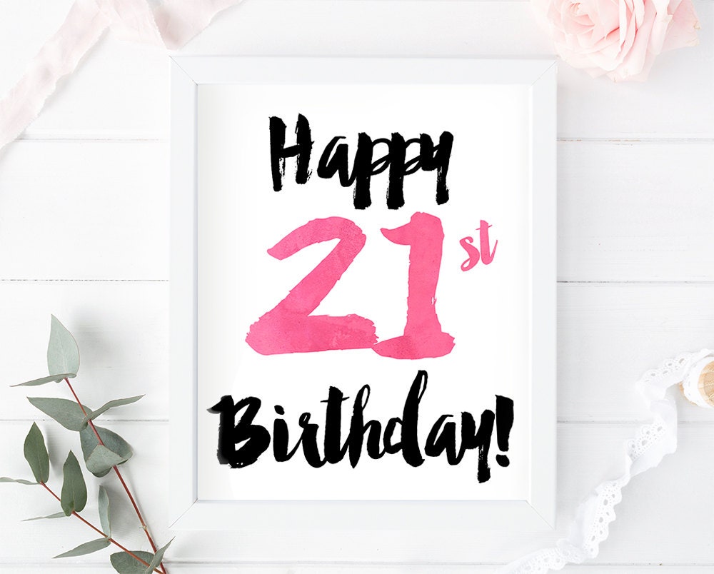 21st Birthday Card Printable 1364