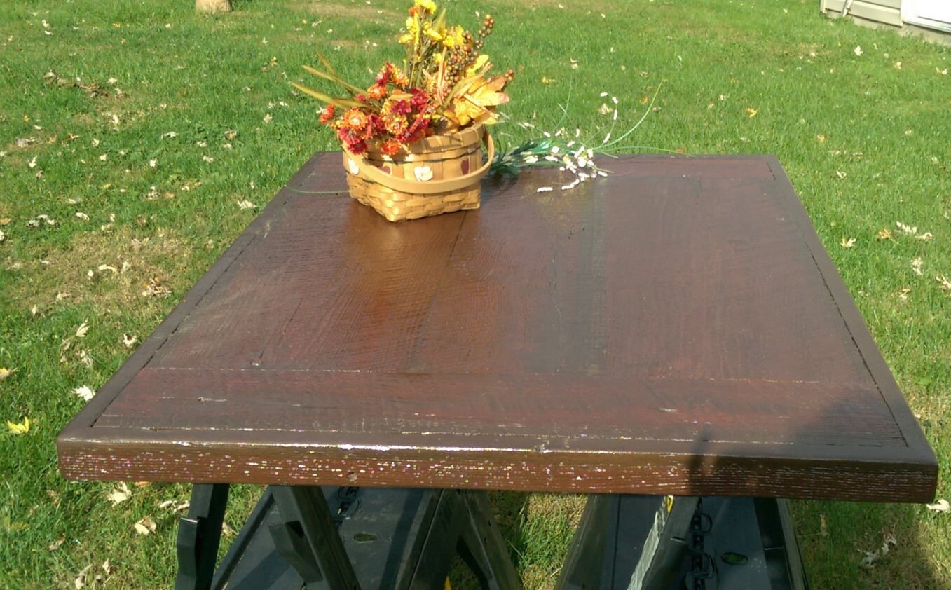Reclaimed barn wood table top 31 x 42 1/2