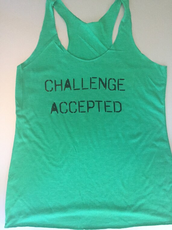 Challenge Accepted Women's Eco Tank Top. TIU by rockliveloveit