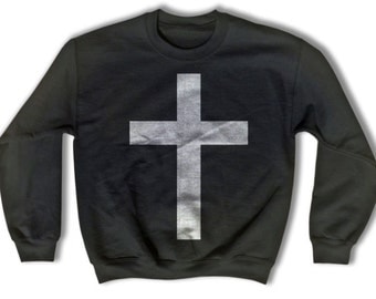 Cross sweatshirt | Etsy