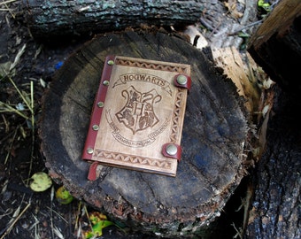 Harry Potter Journal Harry Potter notebook Wooden journal sketch book notebook for Harry Potter's fans Personalized journal Custom notebook