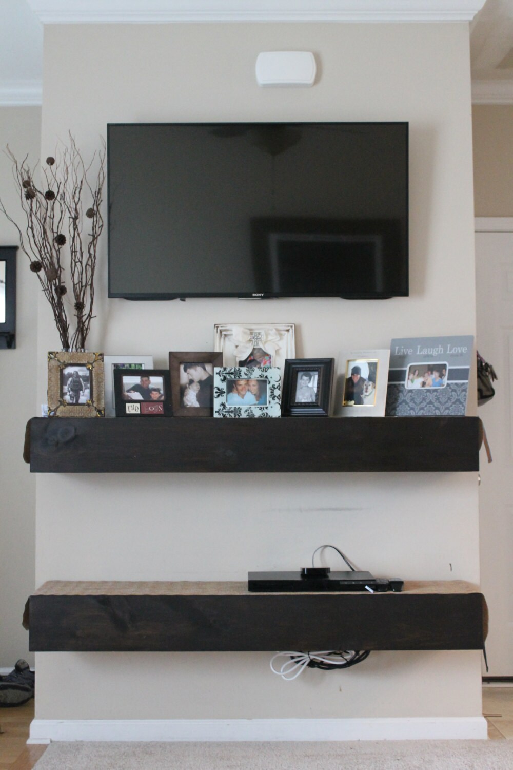 Floating Media Shelves Custom Length