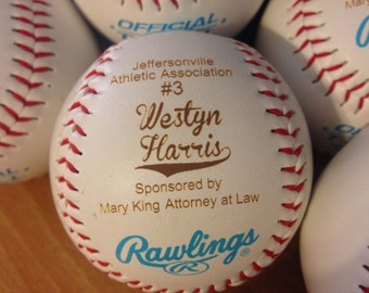 Personalized Baseball, Personalized Coach Gift, T-Ball, Tee Ball, Little league, Team Balls, League Balls