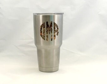 Custom Camo Yeti Decal, Camo Vinyl Decal, Camo Monogram Decal, Custom Decal,Custom Name Decal, Yeti Cup Decals, Tumbler Decals, RTIC Decals,