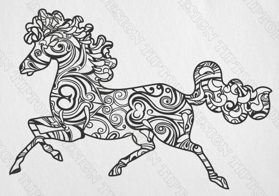 Download Zentangle Horse horse Svg horse art horse Silhouette