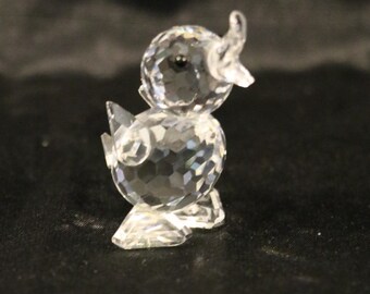 Swarovski RETIRED Mini Drake duck Crystal Figurine - signed