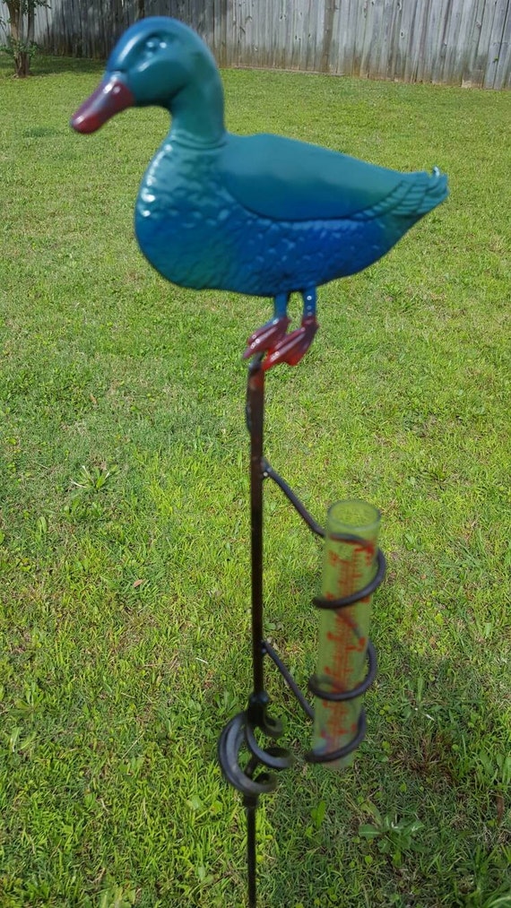 Red billed Duck Rain Gauge by by bottletreebob