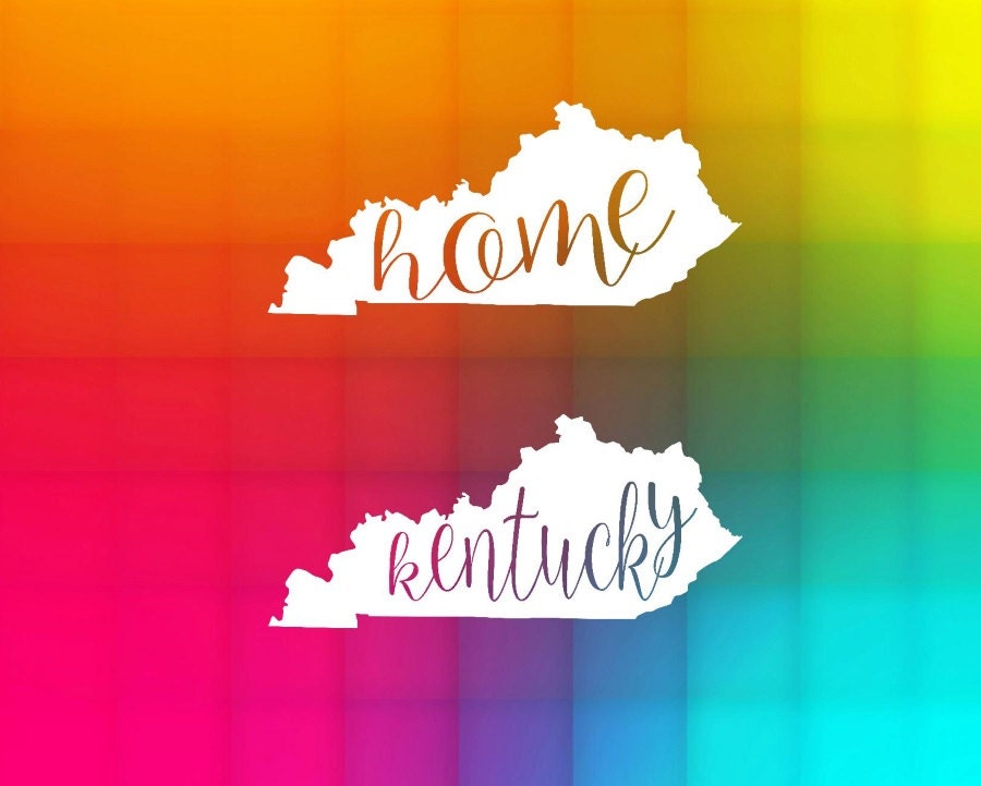 Kentucky state home outline shape SVG DXF Cut File for