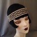 Awesome 1920s Gatsby Flapper Greek Key Patterned Rhinestone, Jet Headband, Headpiece......Stunning