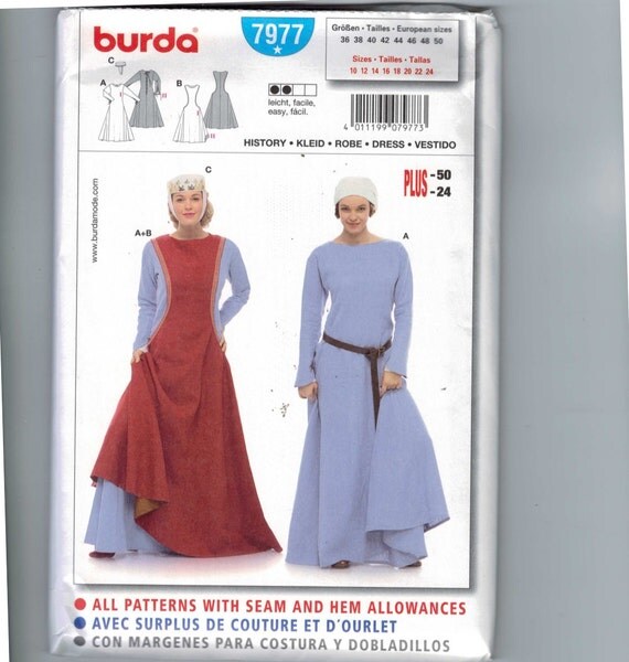 Misses Sewing Pattern Burda 7977 Misses Easy Sideless Surcoat