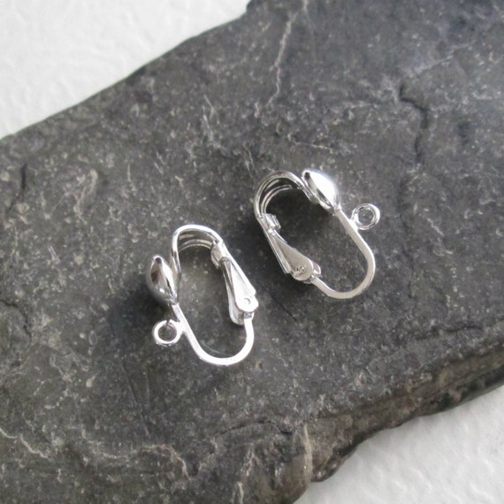Sterling Silver Clip On Earring Attachments for NonPierced