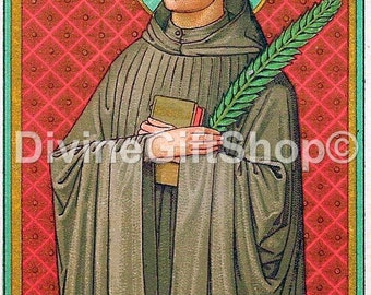 Icon Saint Thomas Aquinas. 5 X 7 Print. by Divinegiftshop on Etsy