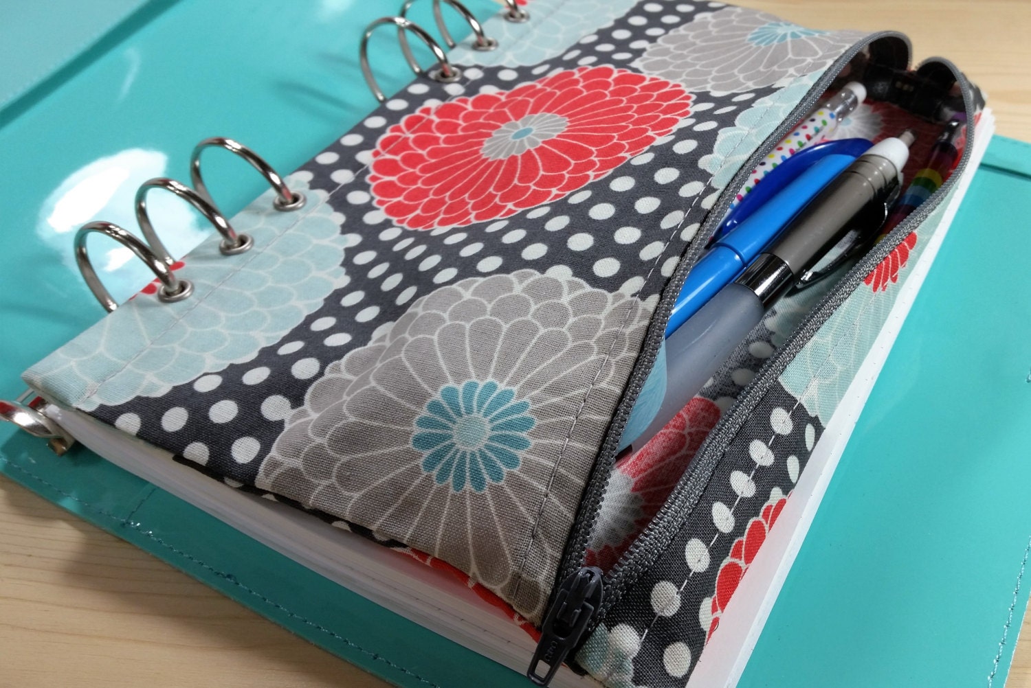 A5 Planner Pouch Zip Pencil Case for Filofax Kikki K