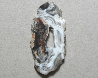 AGATE GEODE SLICE 21X43mm designer cab wirewrap