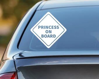 Princess on Board Decal, Baby on Board Decal, Baby on Board Sticker, Baby on Board Car Decal, Princess Decal, Baby Shower Gift, Window Decal