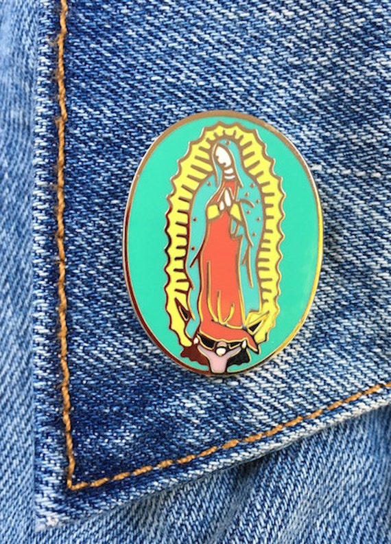 Virgin Guadalupe Pins Soft Enamel Pin Mexican by thefoundretail