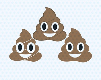 Poop Emoji Svg, Poop Svg Files, Svg Files, T- Shirt Designs, Vinyl Files, Cricut, Silhouette Cut Files