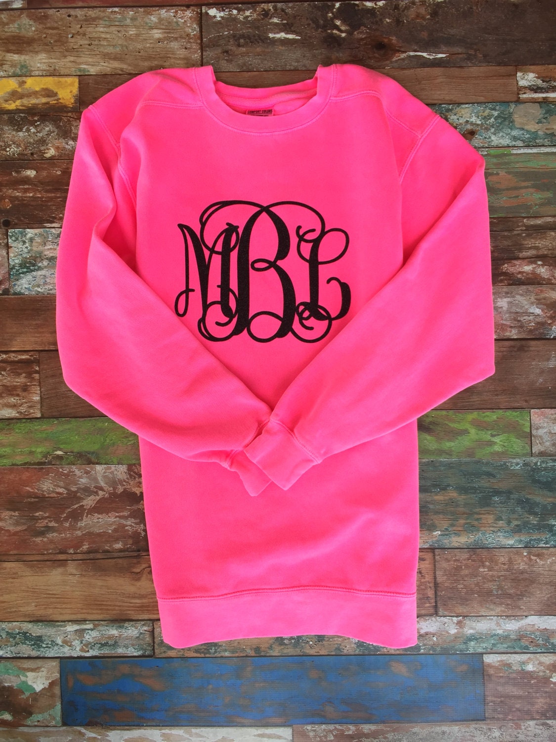 plaid monogram sweatshirt