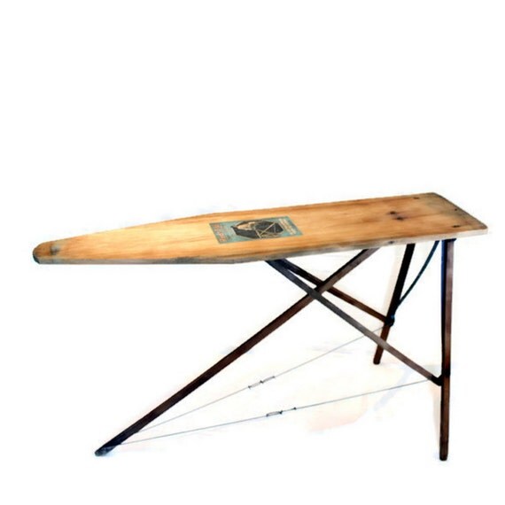 Antique Wood Ironing Board Rid Jid J R Clark 1920s