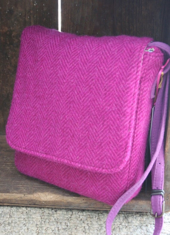 pink tweed purse