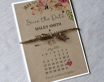 Rustic Save The Date Floral Boho Bohemian Style Rustic Save The Date Floral Boho Bohemian Style