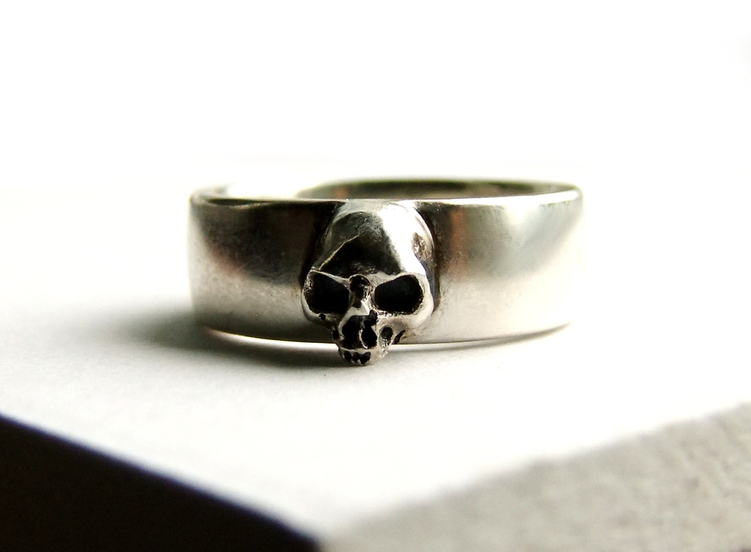 Skull Wedding Ring Grooms Skull Ring Goth Groom Ring Skull