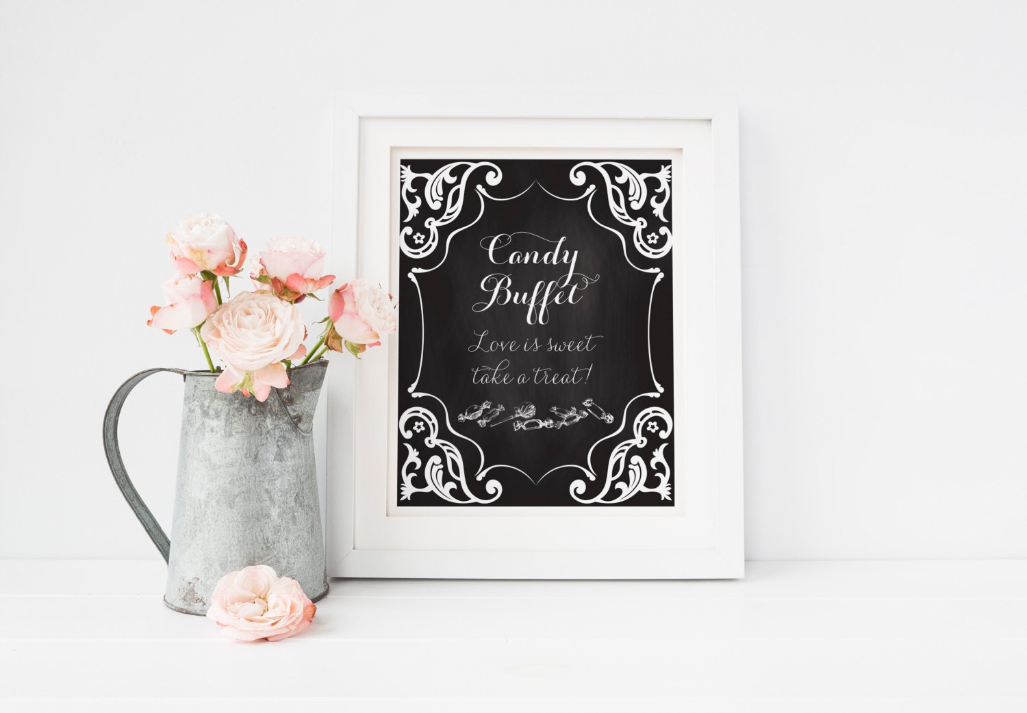 Instant Download Chalkboard Style Candy Buffet Sign Diy