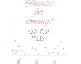 Mani Thanks Tags Package, Bachelorette Party Favors, Nail Polish Favor Tags, Bride to be, Thank You Tags, Bridal Wedding Shower Favor Tags