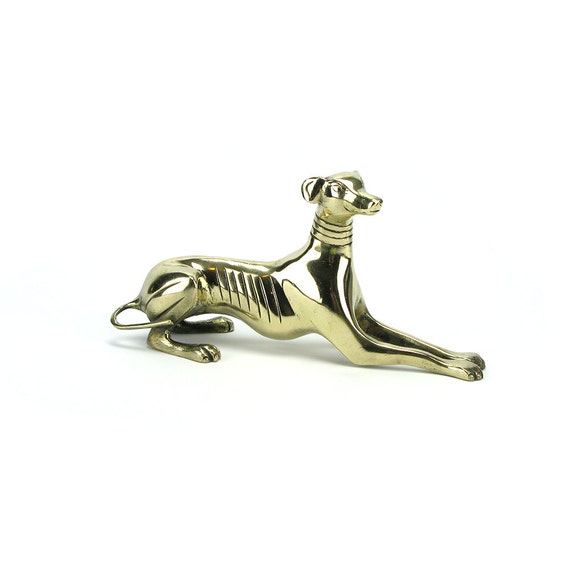 brass greyhound figurine