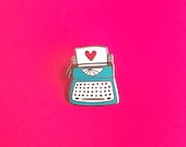 Typewriter Love // cloisonné, hard enamel, pin badge, enamel pin, lapel pin
