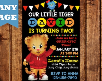 Daniel Tiger's Neighborhood Birthday Invitation, Daniel Tiger Birthday, Daniel Tiger Invitation, Daniel Tiger's Neighborhood Invitation