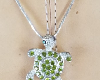 inexpensive green seaturtle necklace