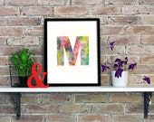 Letter M Print, Personalized Gift, Kids Wall Decor, Initial M, Giclee Print M, Watercolor Monogram M, Watercolor Letter, Nursery Decor Letter M Print, Personalized Gift, Kids Wall Decor, Initial M, Giclee Print M, Watercolor Monogram M, Watercolor Letter, Nursery Decor