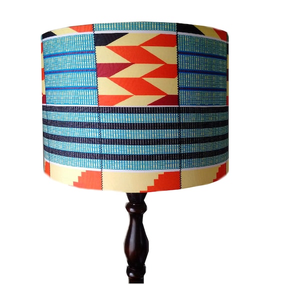 20cm Drum Lamp shade African print lampshade Kente table