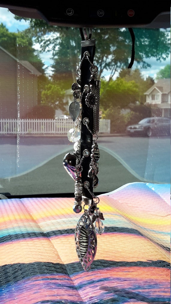 ZEBRA themed rear view mirror DANGLE to dress up your carshow