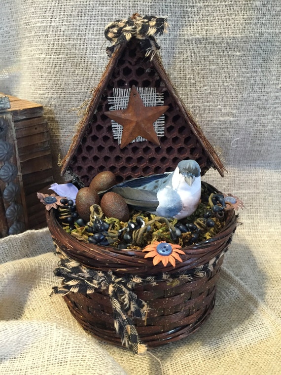Decorative Bird Basket by TheRusticStarRC on Etsy