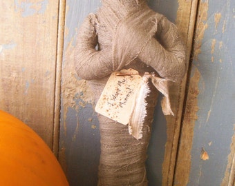 Mummy, Halloween Decor, I Want My Mummy, Primitive Mummy, Primitive Halloween Decor, Halloween Bowl Filler