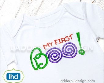 My First BOO Halloween Embroidery Design HA017