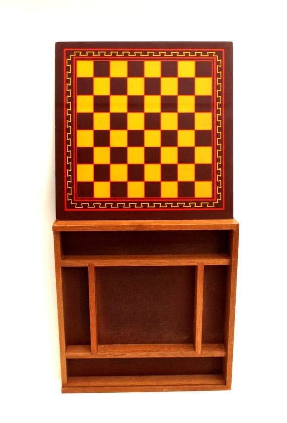 Old Board Games Box for storage or display Wooden Compendium